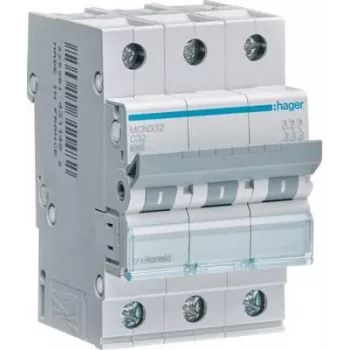 Hager MCN332. AC vstupná frekvencia: 50/60 Hz, menovitý výstupný prúd: 32 A (MCN332)