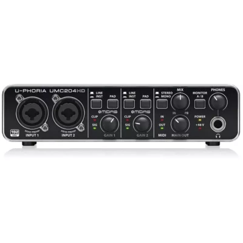 Behringer UMC204HD doplnkové hudobné vybavenie