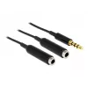 Audio kábel DeLOCK 65575 0,25 m 3,5 mm 2 x 3,5 mm čierny