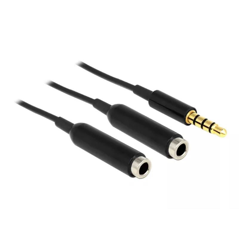 Audio kábel DeLOCK 65575 0,25 m 3,5 mm 2 x 3,5 mm čierny