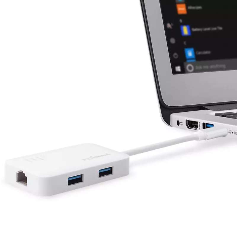 Edimax EU-4308 USB-C rozbočovač, 3x USB 3.0 + Gigabit Ethernet