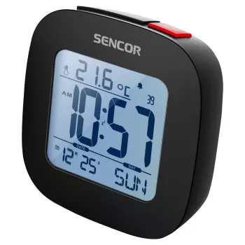 Sencor SDC 1200 B budík s hodinami, čierny