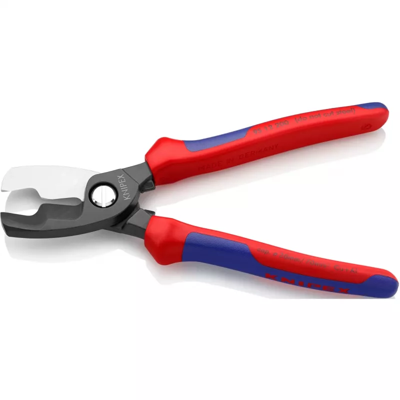 Knipex 95 12 200 nožnice na káble s dvojitou reznou hranou, 200 mm