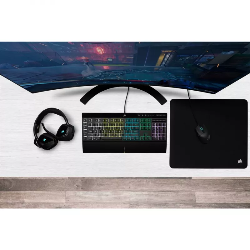 Corsair K55 RGB PRO herná klávesnica USB QWERTZ nemecká čierna