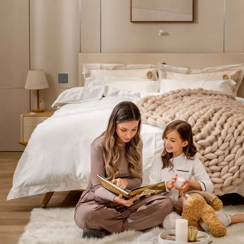 AQARA Smart nástenný vypínač H1 EU (bez neutrálneho vodiča, jednoduchá páčka) (WS-EUK01-G), sivý - Zigbee nástenný vypínač s relé
