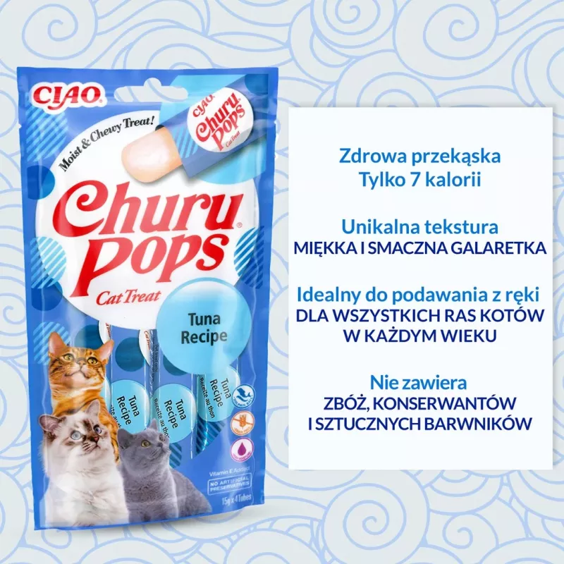 INABA Churu Pops tuniak - mačacia pochúťka - 4x15 g