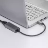 Akyga AK-AD-65 USB-C na Gigabit Ethernet adaptér, RJ45, 15 cm, strieborná
