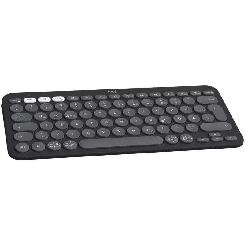 Logitech Pebble Keys 2 K380s - klávesnica - bezdrôtová - Bluetooth LE - QWERTZ - nemecká - Tonal Graphite (920-011795)