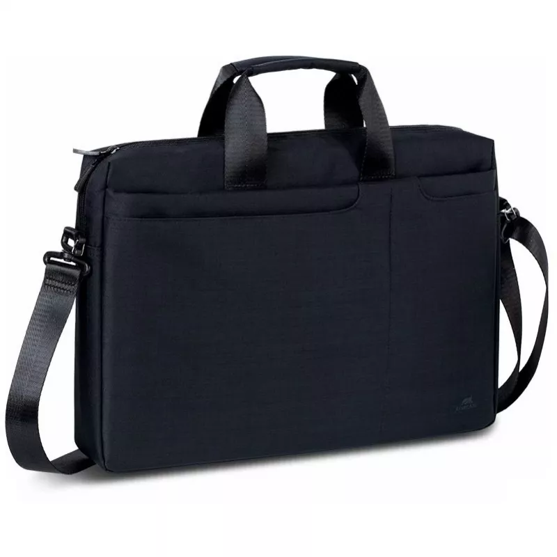 Taška cez rameno Rivacase Biscayne 39,6 cm (15,6 palcov) čierna