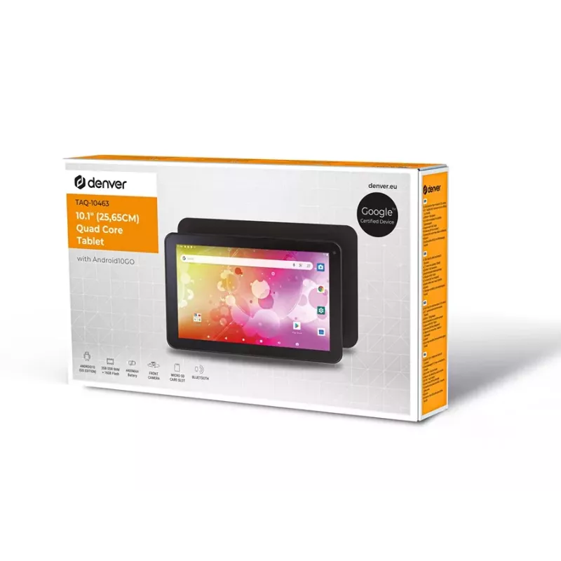 Tablet Denver TAQ-10463 10,1 palca Quad-Core 2 GB RAM 16 GB úložisko Android 10 GO