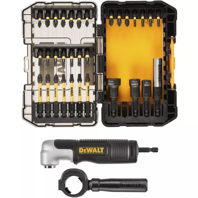 DeWalt FlexTorq DT70782-QZ sada bitov, 33 ks, dizajn McLaren, s uhlovým nadstavcom