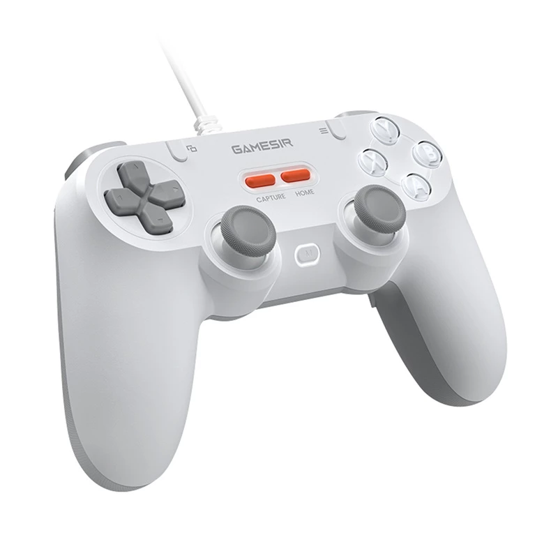 Káblový herný ovládač GameSir T3 Lite WT biely – ergonomický káblový ovládač, kompatibilný s PC