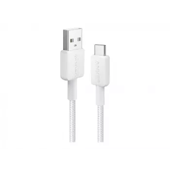 USB-A na USB-C kábel Anker A81H5G21 — 0,9 m, biela