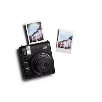 Fotoaparát na okamžité fotografie Fujifilm Instax Mini 99 čierny — snímka 62×46 mm, film 86×54 mm, ohnisková vzdialenosť 60 mm