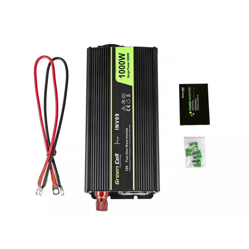 Green Cell INV09 menič napätia auto 1000 W čierny
