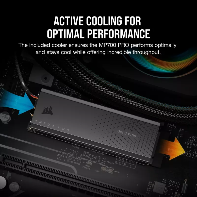 CORSAIR MP700 PRO - SSD - 1TB - interný - M.2 2280 - PCI Express 5,0 x4 (NVMe) - 256-Bit-AES (CSSD-F1000GBMP700PRO)