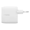 Belkin BOOST CHARGE - napájací zdroj - 24 watt - QC 3.0 - 2 výstupné konektory (USB) - biely (WCB002VFWH)