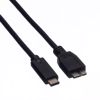 ROLINE - USB kábel - Micro-USB 3.0 Type-B (M) na USB Type-C (M) - 1 m - čierny (11.02.9006)