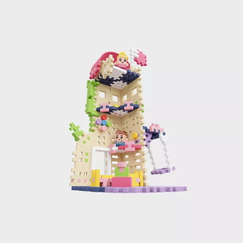 Marioinex Mini Waffle Princess Fantasy veža, stavebnica 148 dielikov