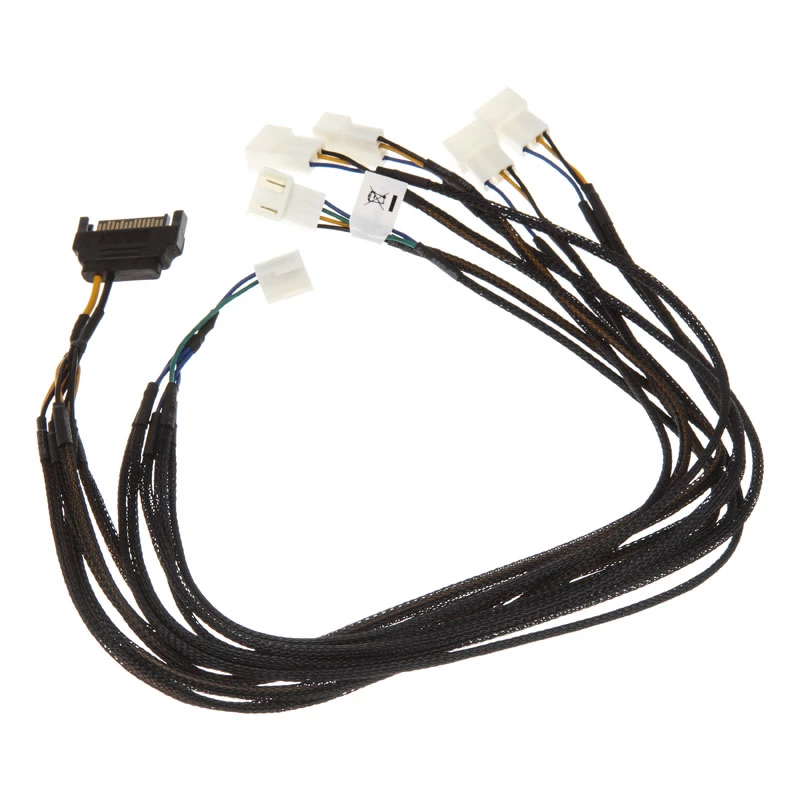 Akasa Flexa FP5S PWM rozdeľovací kábel (5 ventilátorov) - opletený, 45 cm (AK-CBFA07-45)