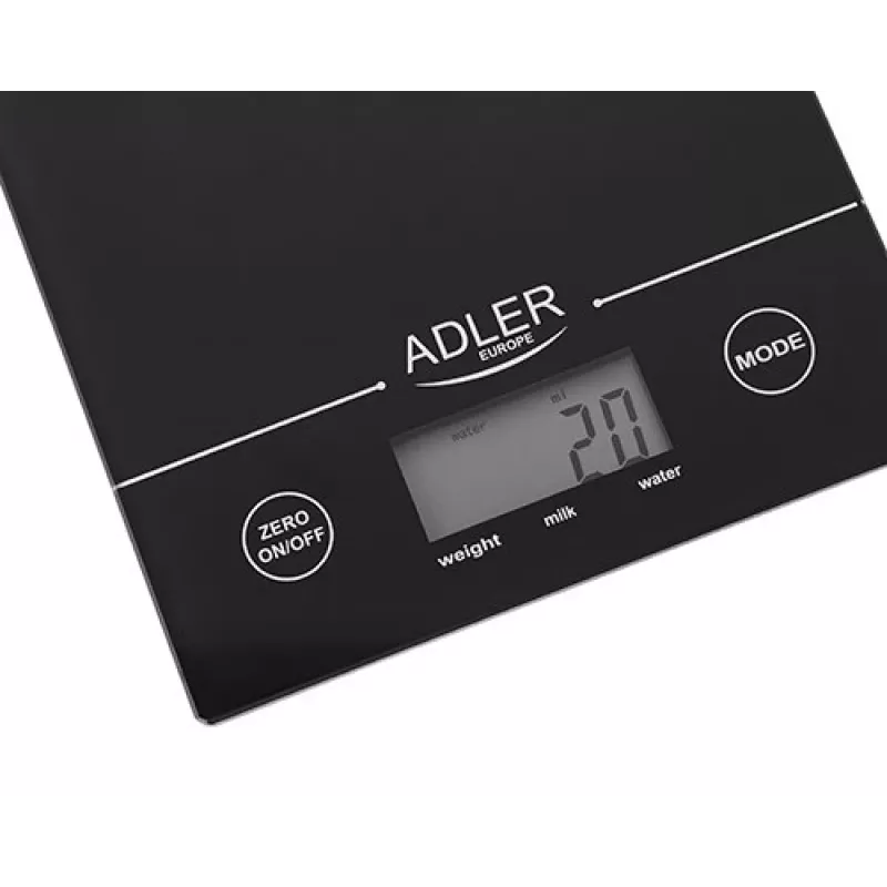 Adler AD 3138 b Mechanická kuchynská váha Čierna Doska Obdĺžniková