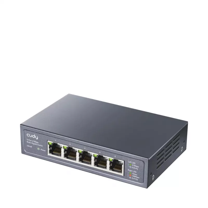 Neřízený sieťový switch Cudy HS105 — 5 portov, 100/1000/2500 Mbit/s