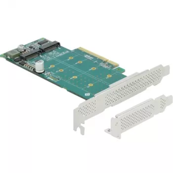 DeLOCK PCI Express x8 karta na 2 x interné NVMe M.2 Key M bifurkácia low-profile formát