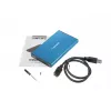 Externé HDD/SSD puzdro NATEC Rhino GO 2,5 palca — USB 3.0, SATA III, až do 4 TB, 9,5 mm, hliník, modré