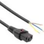 ACT napájací kábel C13 IEC Lock otvorený koniec čierny 3 m PC979 230V 10A