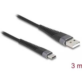 DeLOCK USB kábel USB 2.0 3m USB A USB C čierny 81123