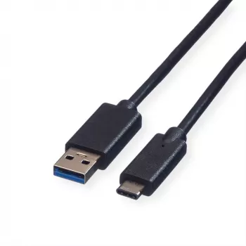ROLINE - USB kábel - USB Type-C (M) - 9-pinový USB Type-A (M) - 1 m (USB 3.1) - zalievaný - čierny (11.02.9011)