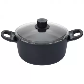 BALLARINI 75002-921-0 Hrniec okrúhly čierny hliník 24 cm