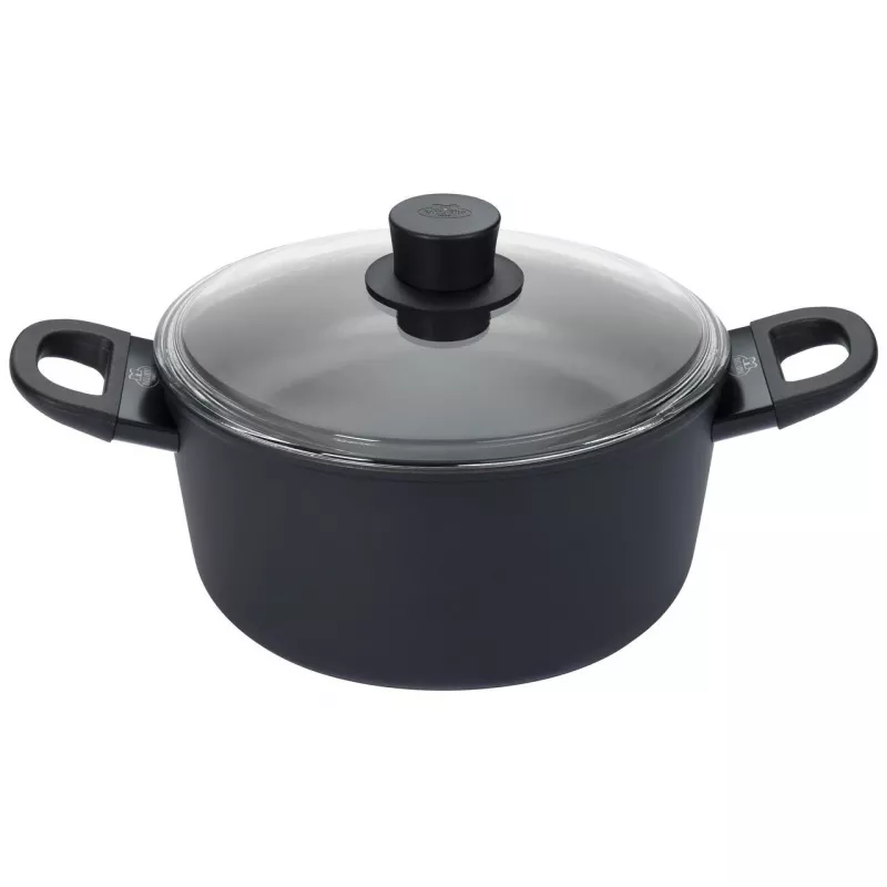 BALLARINI 75002-921-0 Hrniec okrúhly čierny hliník 24 cm