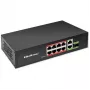 Ethernet switch QOLTEC 52297 PoE RJ45 s PoE uplink a SFP portom