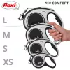 Flexi New COMFORT 8 m čierne, sivé psie navíjacie vodítko