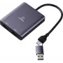 Renkforce RF-6418198 USB-C HDMI adaptér[1x USB-A - 2x] sivá 4K UHD 15 (RF-6418198)