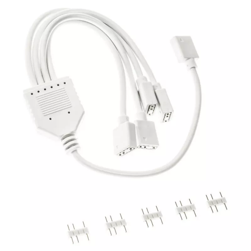 ARGB-Splitterkabel Kolink PGW-AC-KOL-157 30 cm biela pre 3-Pin-5V-ARGB konektory