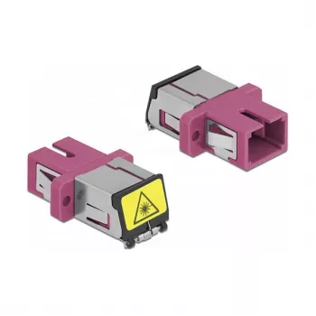 Optický vláknový konektor DeLOCK 86891 SC Simplex konektor samica na SC Simplex konektor samica Multimode fialový