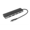 Alcasa HUB-C001A rozbočovač USB Type-C 5000 Mbit/s antracit