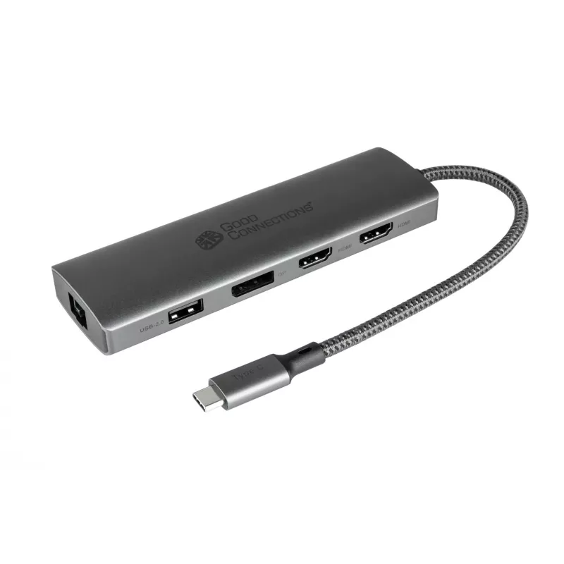 Alcasa HUB-C001A rozbočovač USB Type-C 5000 Mbit/s antracit