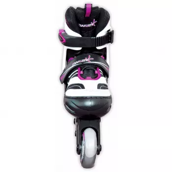 Nastaviteľné detské inline korčule veľ. 29-32, inline korčule ružová/čierna
