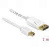 DisplayPort kábel DeLOCK 83485 Mini DisplayPort 7 m biely