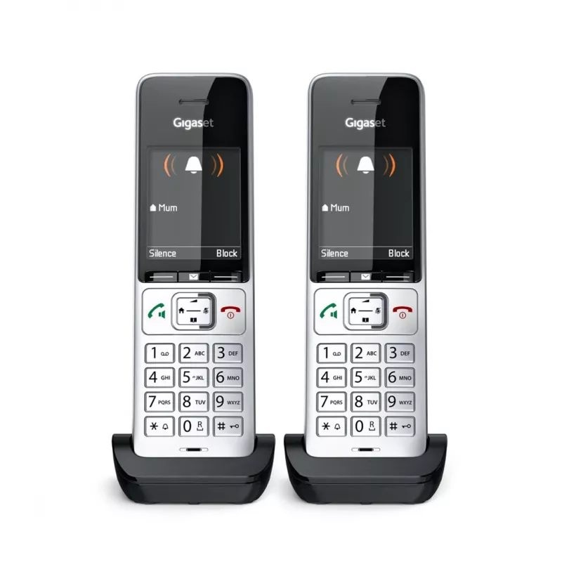 Gigaset COMFORT 500HX duo analógový/DECT telefón identifikácia volajúceho čierny, strieborný