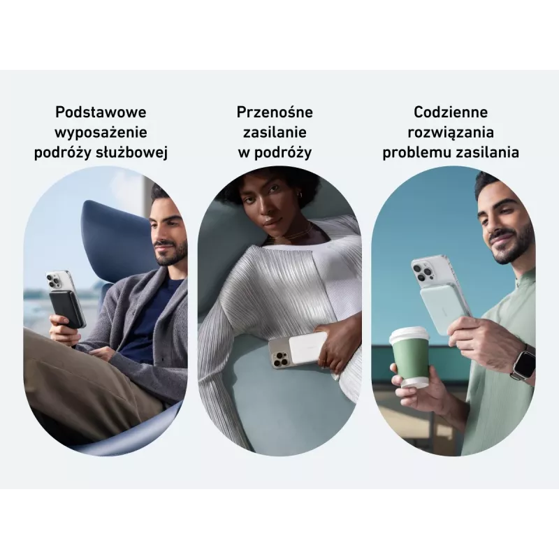 Anker MagGo Power Bank 10K magnetická bezdrôtová biela, biela