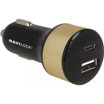 Nabíjačka pre mobilné zariadenia Navilock 63069 univerzálna čierna zapaľovač auta
