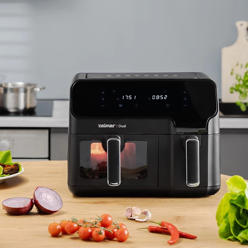 Zelmer ZAF9000 fritéza na horúci vzduch 5,5 l + 3,5 l 2700 W čierna