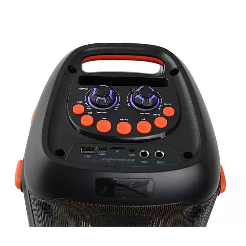 Esperanza EP156 BT FM LED RGB KARAOKE reproduktor čierny 20W