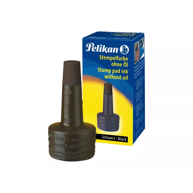 PELIKAN pečiatková farba bez oleja čierna 4K bez oleja rýchloschnúca obsah 28 ml (00351197)