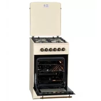 Plynovo-elektrický sporák MPM MPM-56-KRM-14, 56 cm, 4 plynové horáky, elektrická rúra, krémový