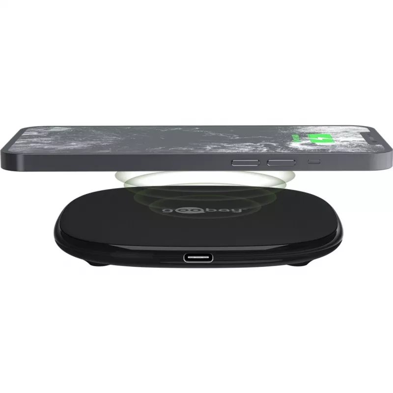 Goobay 64675 Bezdrôtový prijímač nabíjania pre mobilné zariadenia telefón/smartfón – smart hodinky – tablet USB Type-C (64675)